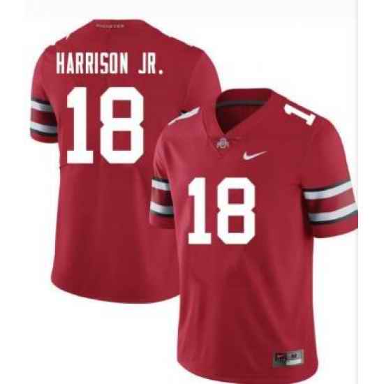 Men Nike #18 Ohio State Buckeyes Scarlet NCAA Football Jersey->ohio state buckeyes->NCAA Jersey