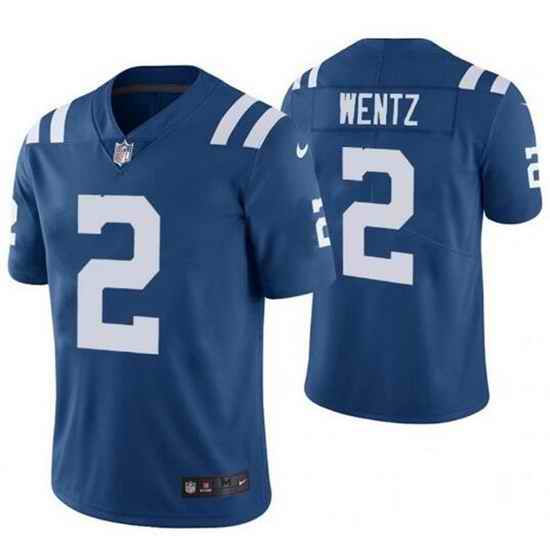 Youth Indianapolis Colts #2 Carson Wentz Blue Vapor Untouchable Limited Stitched Football Jersey