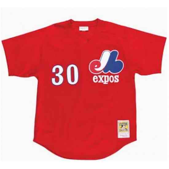 Men Montreal Expos #30 red Throwback 1982 MLB Jersey->montreal expos->MLB Jersey
