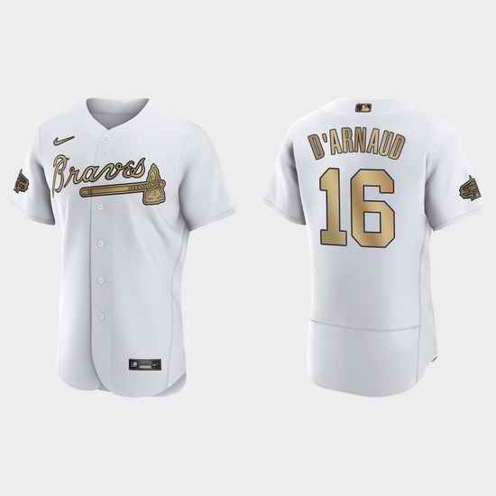 Men Travis D'Arnaud Atlanta Braves 2022 Mlb All Star Game Authentic White Jersey->2022 all star->MLB Jersey