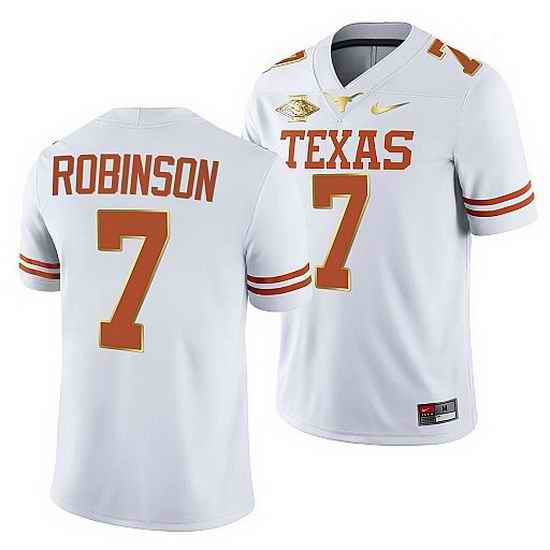 Texas Longhorns Keilan Robinson White 2021 Red River Showdown Men Jersey->texas longhorns->NCAA Jersey