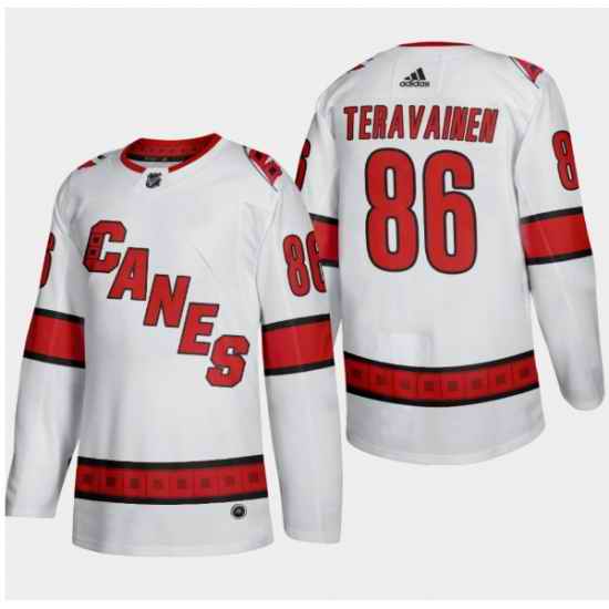Men Carolina Hurricanes #86 Teuvo Teravainen White Stitched Jersey