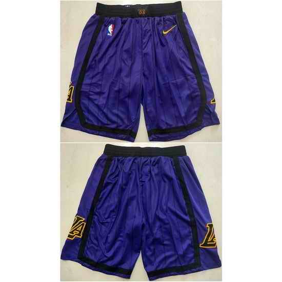 Los Angeles Lakers Basketball Shorts 034