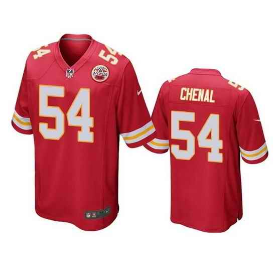 Men Kansas City Chiefs #54 Leo Chenal Red Stitched Football Jersey