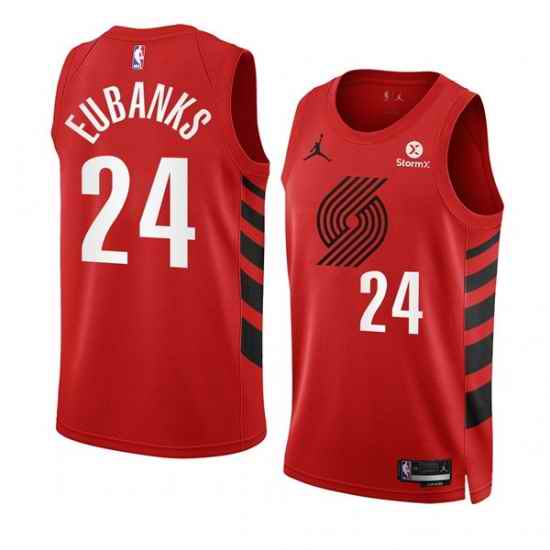 Men Portland Trail Blazers 24 Drew Eubanks 2022 #23 Red Statement Edition Swingman Stitched Basketball Jersey