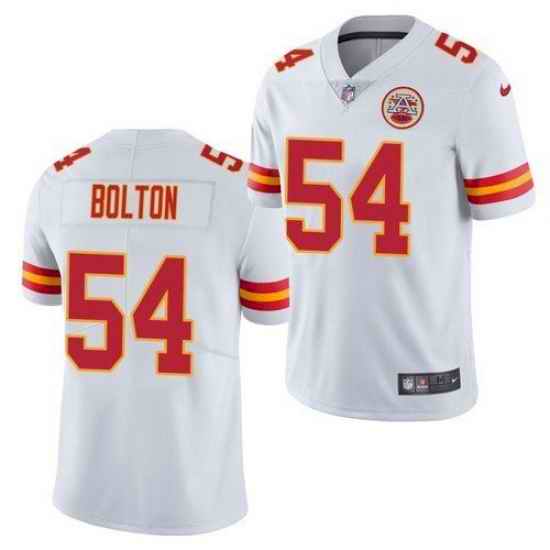 Men Nike Kansas City Chiefs Nick Bolton #54 White Limited Football Jersey