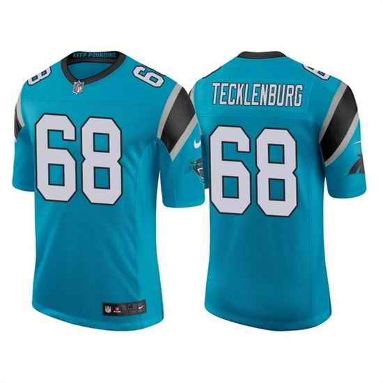 Men Carolina Panthers #68 Sam Tecklenburg 2022 Blue Stitched Game Jersey