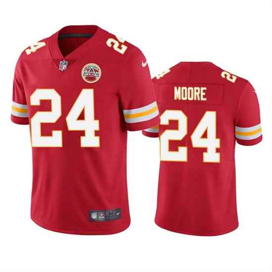 Men Kansas City Chiefs #24 Skyy Moore Red Vapor Untouchable Limited Stitched Football Jersey