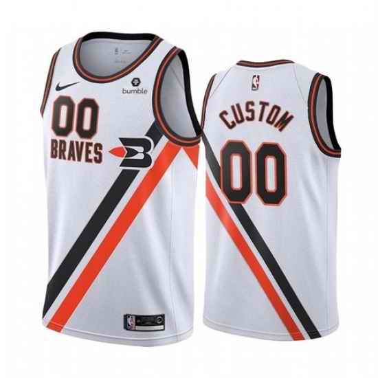 Men Women Youth Toddler Portland Blazers White Custom Nike NBA Stitched Jersey
