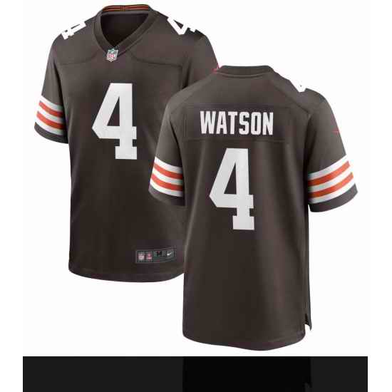 Men Nike Cleveland Browns #4 Deshaun Watson Brown Color Vapor Limited NFL Jersey