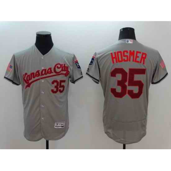 Men Kansas City Royals #35 Hosmer Grey Elite 2022 MLB Jersey->kansas city royals->MLB Jersey