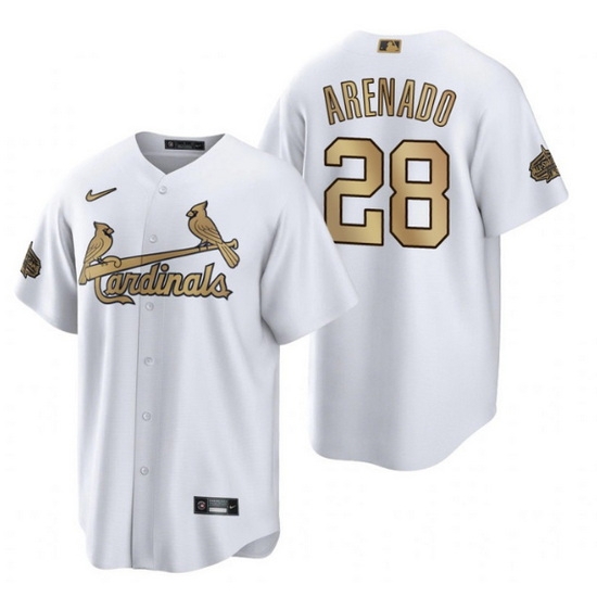 Men St  Louis St.Louis Cardinals #28 Nolan Arenado 2022 All Star White Cool Base Stitched Baseball Jersey->2022 all star->MLB Jersey