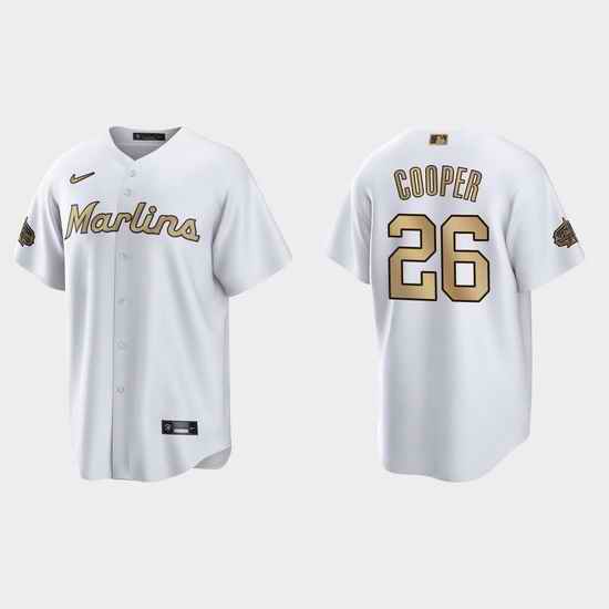 Men Garrett Cooper Miami Marlins 2022 Mlb All Star Game White  Jersey