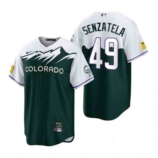 Men Nike Nike Colorado Rockies #49 Antonio Senzatela City Connect Stitched Cool Base Baseball Jersey->colorado rockies->MLB Jersey