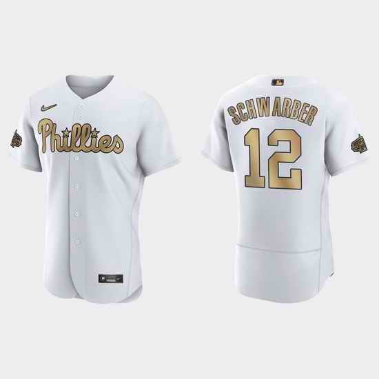 Men Kyle Schwarber Philadelphia Phillies 2022 Mlb All Star Game Authentic White Jersey