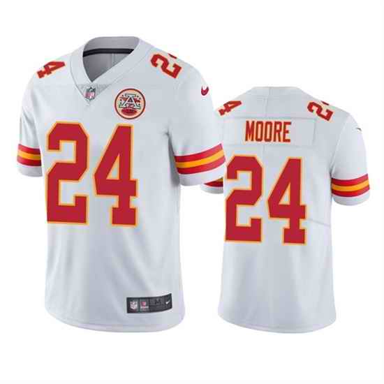 Men Kansas City Chiefs #24 Skyy Moore White Vapor Untouchable Limited Stitched Football Jersey