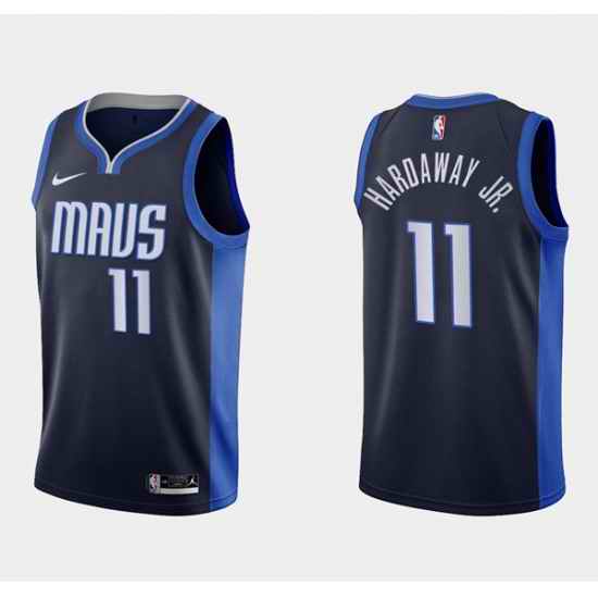 Men Dallas Mavericks #11 Tim Hardaway Jr  Navy Stitched Basketball Jersey