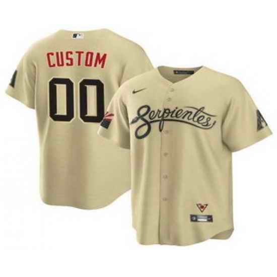 Men Women Youth Toddler  Arizona Diamondbacks ACTIVE PLAYER Custom 2021 Gold City Connect Cool Base Stitched MLB Jersey->customized mlb jersey->Custom Jersey