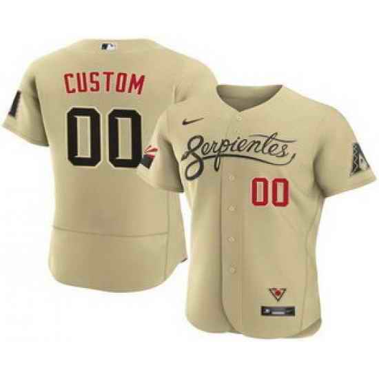 Men Women Youth Toddler  Arizona Diamondbacks ACTIVE PLAYER Custom 2021 Gold City Connect Flex Base Stitched MLB Jersey->customized mlb jersey->Custom Jersey