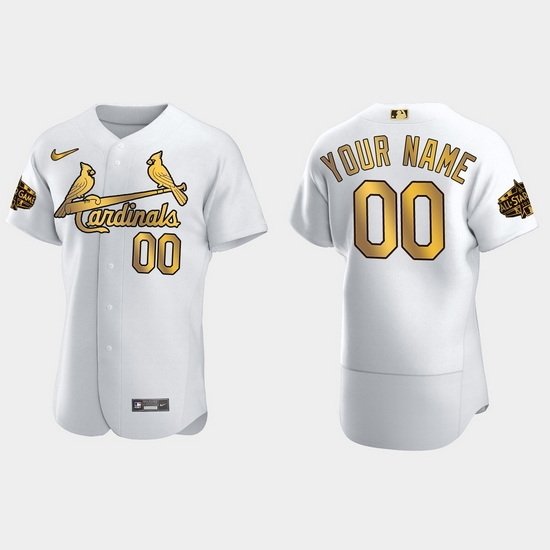 Men Women Youth St.Louis Cardinals Custom 2022 Mlb All Star Game White Gold Men Jersey->customized mlb jersey->Custom Jersey