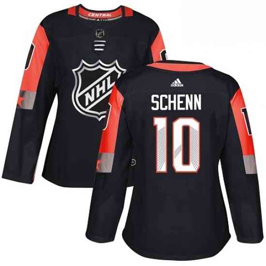 Womens Adidas St Louis Blues #10 Brayden Schenn Authentic Black 2018 All Star Central Division NHL Jersey