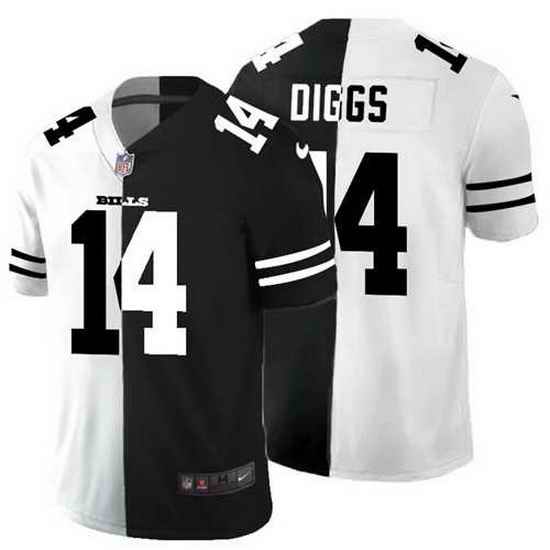 Men Buffalo Bills #14 Stefon Diggs Black White Split Vapor Untouchable Limited Stitched Jersey->washington football team->NFL Jersey