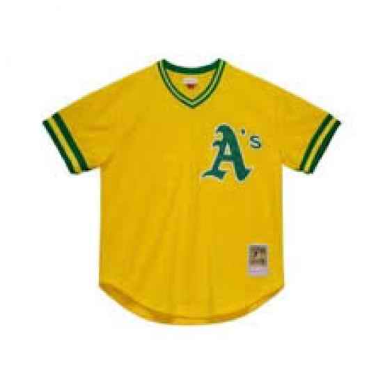 Men Oakland Athletics Blank Throwback Jersey Yellow->montreal expos->MLB Jersey