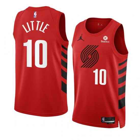 Men Portland Trail Blazers #10 Nassir Little 2022 23 Red Statement Edition Swingman Stitched Basketball Jersey