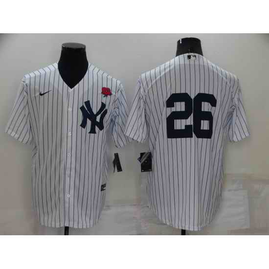 Men New York Yankees #26 DJ LeMahieu White Cool Base Stitched Baseball Jerseys