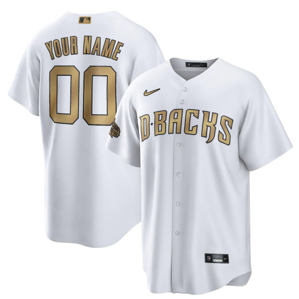 Men's Arizona Diamondbacks Active Player Custom White 2022 All-Star Cool Base Stitched Baseball Jersey->arizona diamondbacks->MLB Jersey