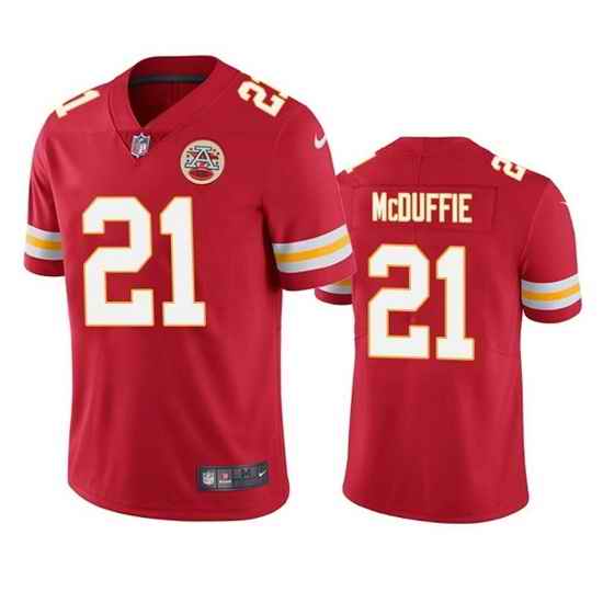 Men Kansas City Chiefs #21 Trent McDuffie Red Vapor Untouchable Limited Stitched Football Jersey