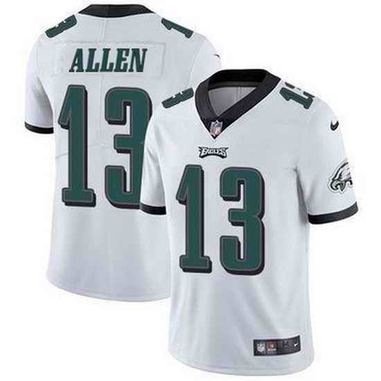 Men Philadelphia Eagles #13 Devon Allen White Vapor Untouchable Limited Stitched Jersey