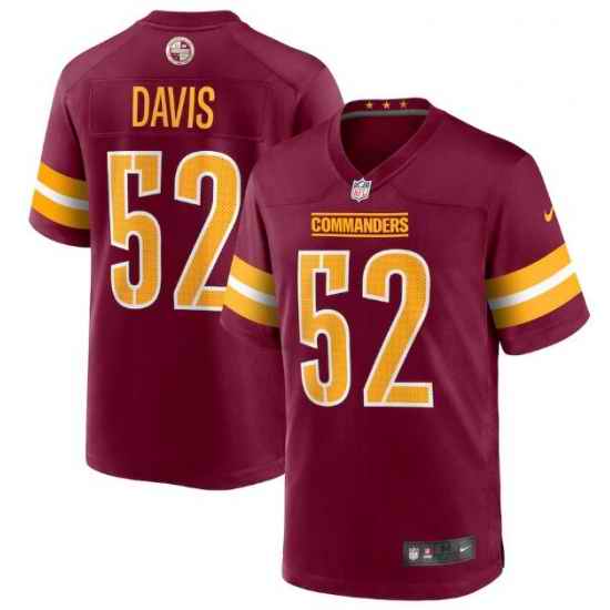 Men Washington Commanders #52 Jamin Davis 2022 Burgundy Game Stitched Jersey->washington commanders->NFL Jersey