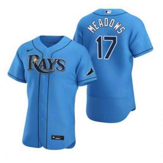 Men Tampa Bay Rays #17 Austin Meadows Blue Flex Base Stitched Jersey