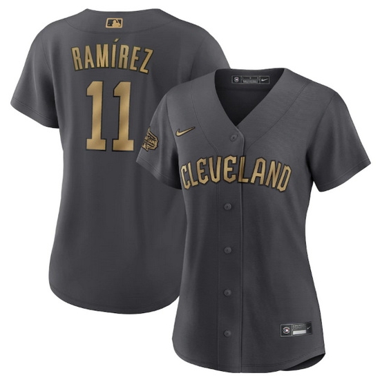 Women Cleveland Guardians #11 Jos E9 Ram EDrez 2022 All Star Charcoal Stitched Baseball Jersey->2022 all star->MLB Jersey