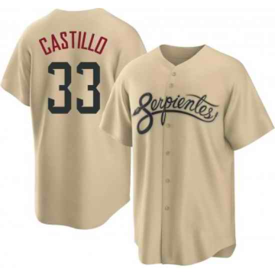 Mens Arizona Diamondbacks Neyfy Castillo Gold 2021 City Connect Cool Base Jersey->arizona diamondbacks->MLB Jersey