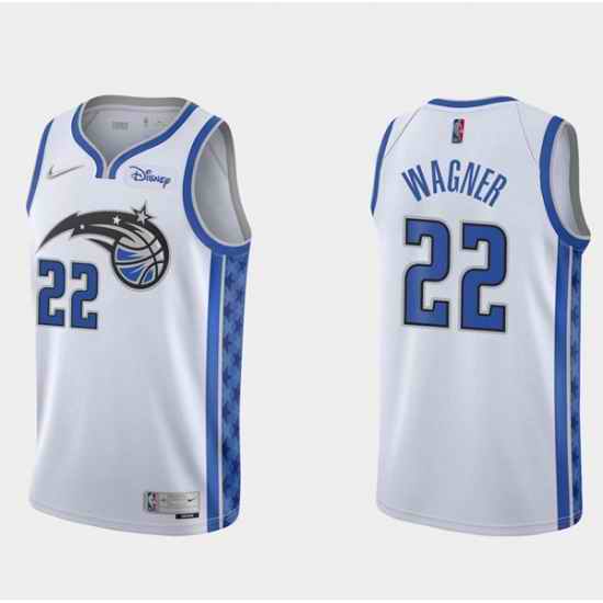 Men Orlando Magic #22 Franz Wagner White Earned Edition Stitched Swingman Jersey->orlando magic->NBA Jersey