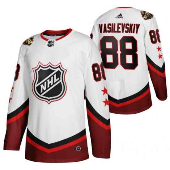 Men Tampa Bay Lightning #88 Andrei Vasilevskiy 2022 All Star White Stitched Jers