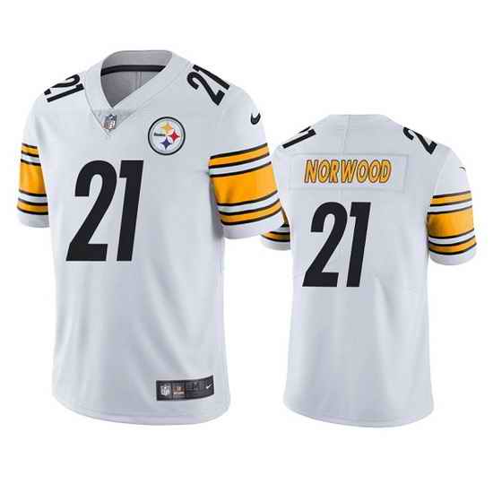 Men Pittsburgh Steelers #21 Tre Norwood White Vapor Untouchable Limited Stitched Jerse
