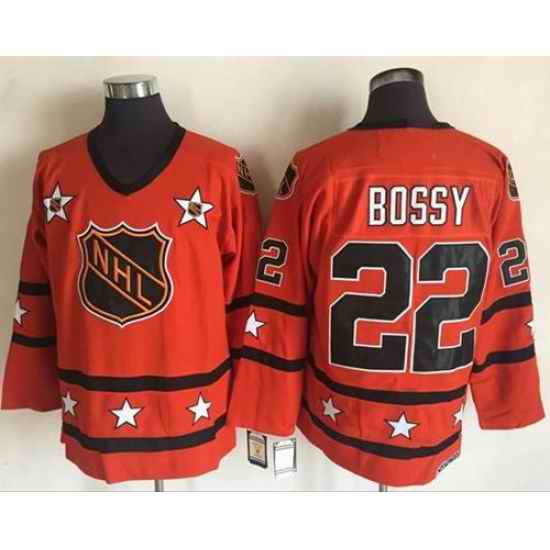 1972-81 NHL All-Star #22 Mike Bossy Orange CCM Throwback Stitched Vintage Hockey Jersey