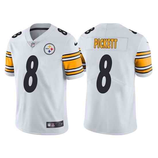 Men Pittsburgh Steelers #8 Kenny Pickett White Vapor Untouchable Limited Stitched Jersey