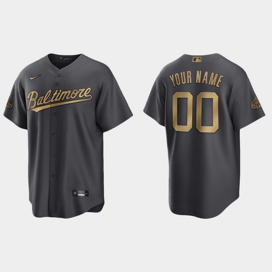 Men Women Youth Custom Baltimore Orioles 2022 Mlb All Star Game Charcoal Replica Jersey->customized mlb jersey->Custom Jersey