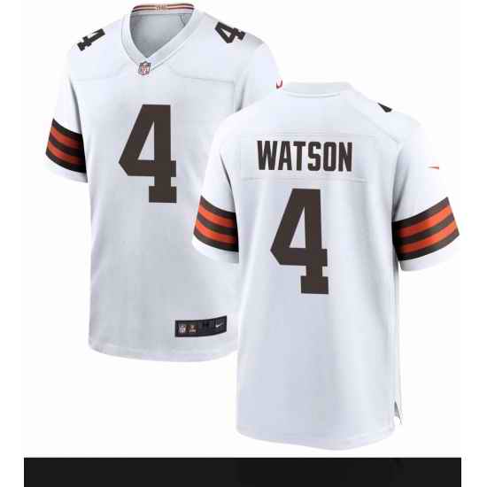 Men Nike Cleveland Browns #4 Deshaun Watson White Vapor Limited NFL Jersey