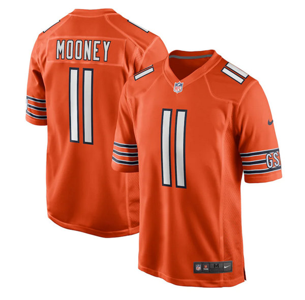 Men's Chicago Bears #11 Darnell Mooney Orange Stitched Game Jersey