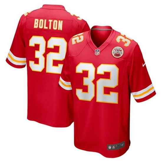 Men Kansas City Chiefs #32 Nick Bolton Red Stitched Football Jersey