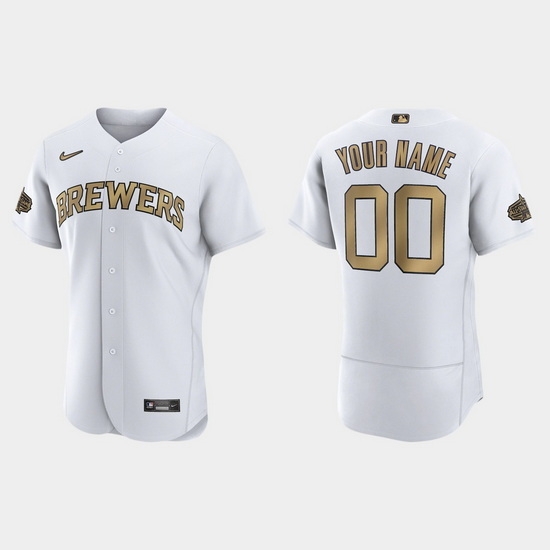 Men Women Youth Custom Milwaukee Brewers 2022 Mlb All Star Game Authentic White Jersey->customized mlb jersey->Custom Jersey