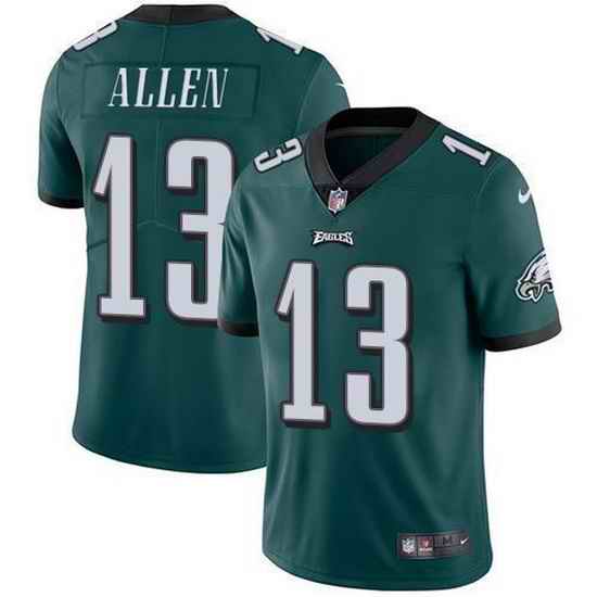 Men Philadelphia Eagles #13 Devon Allen Green Vapor Untouchable Limited Stitched Jersey
