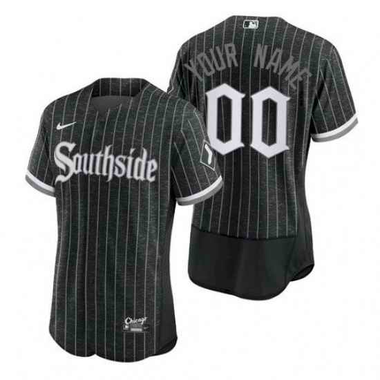 Men Women Youth Toddler Chicago ??hite Sox Black City Edition Custom Nike MLB Flex Base Jersey