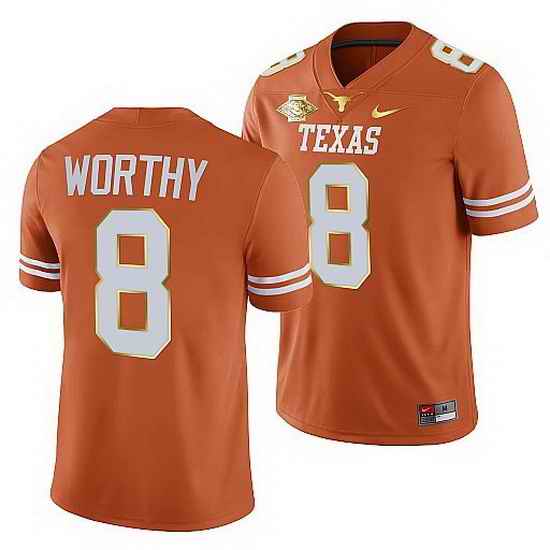 Texas Longhorns Xavier Worthy Orange 2021 Red River Showdown Men Jersey->texas longhorns->NCAA Jersey