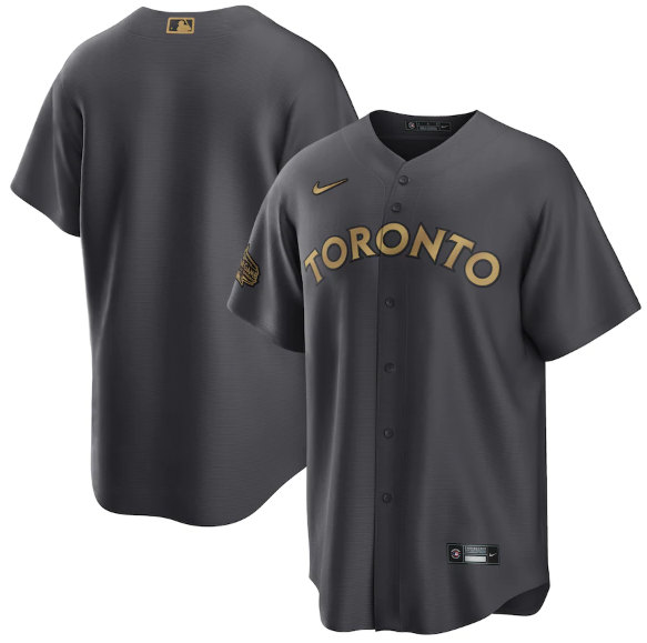 Men's Toronto Blue Jays Blank Charcoal 2022 All-Star Cool Base Stitched Baseball Jersey->washington nationals->MLB Jersey